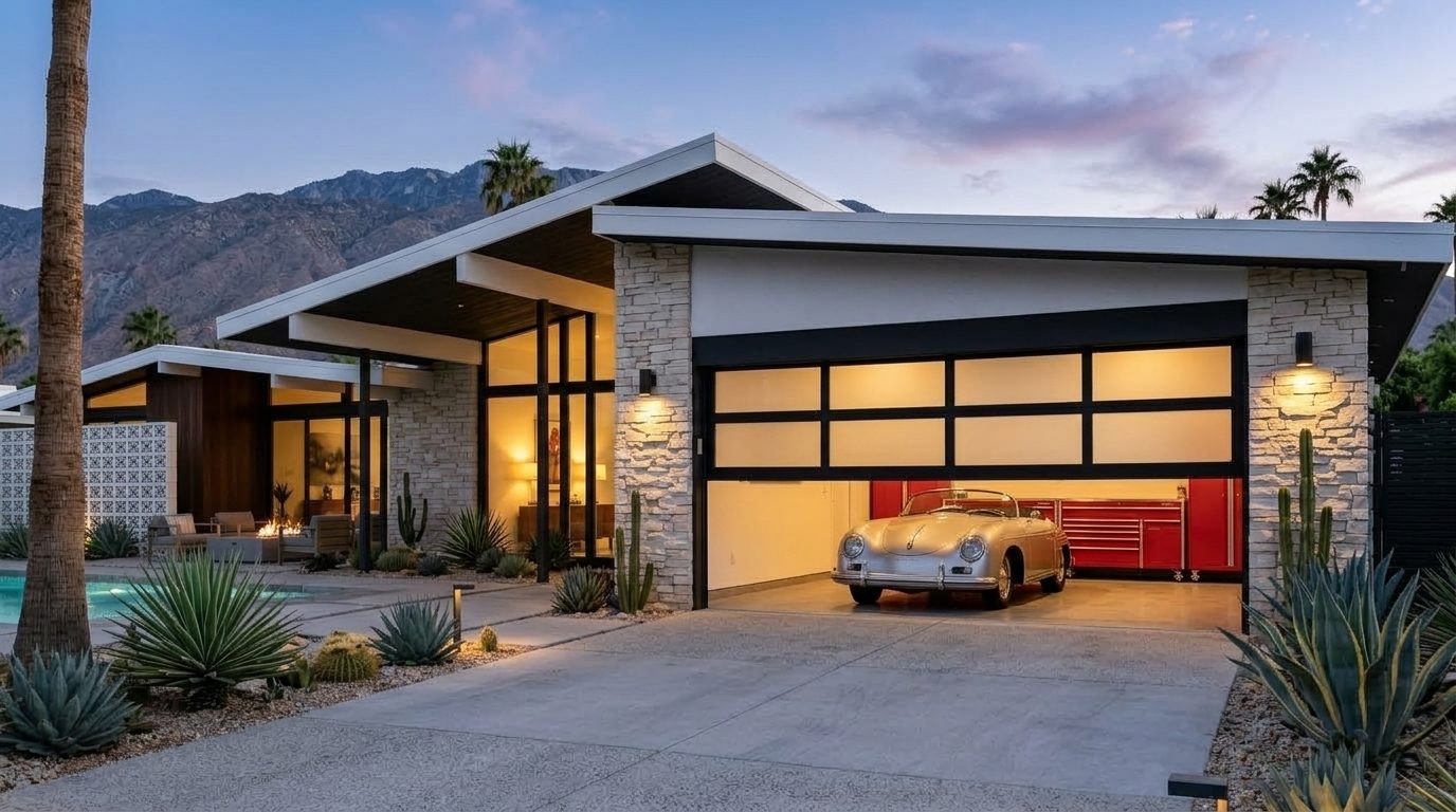Mitchell Garage Door Repair Garage Door Gliding Open Revealing Warm Illuminated Interior